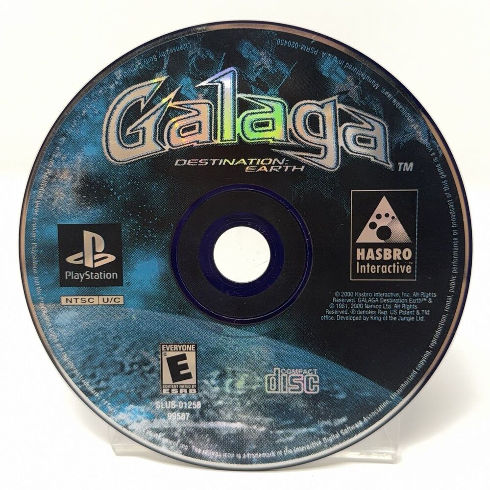 Galaga Destination Earth PlayStation 1 PS1 2000 Disc Only Refurbished Tested